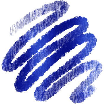 A rough edged blue stroke blending grunge elements into smooth watercolor gradients png