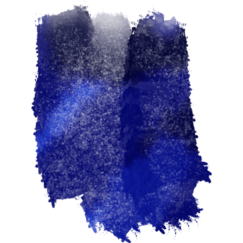 A blue brush stroke evolving from gritty textures into fluid watercolor hues png