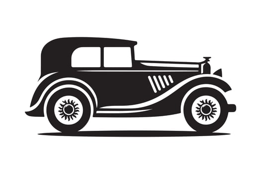 Retro Vintage Car Silhouettes for Posters, Flyers, and Brochures vector