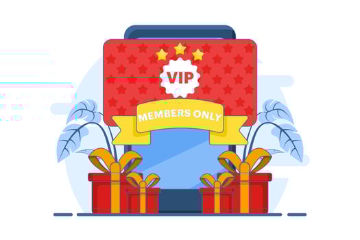 Loyalty program marketing strategy concept, loyalty card, discounts and bonuses, get reward points, cashback income. Loyalty program and customer rewards. Flat illustration. vector