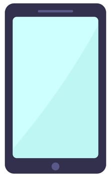 Touchscreen smartphone flat icon isolated on white background. vector