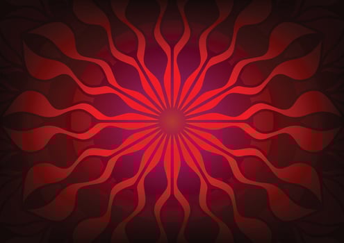 Geometric mandala red abstract line pattern background vector