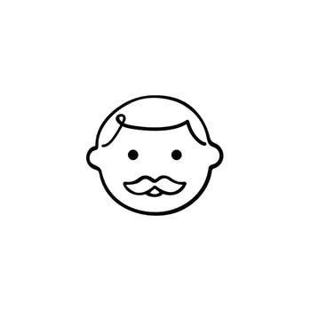 Dad Line Style Icon Design vector