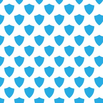 Blue shield pattern . Security shield pattern . Shield background . illustration vector