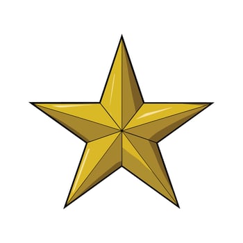 Golden star icon illustration vector