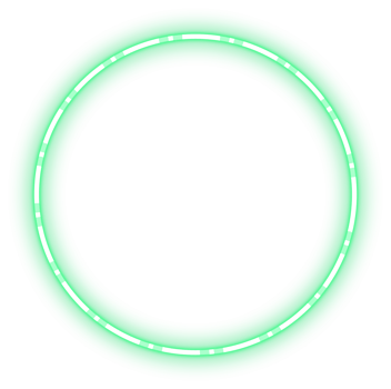 Glowing neon dashed circle png