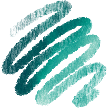 A faded Cyan brush stroke with grunge textures and a soft watercolor effect png