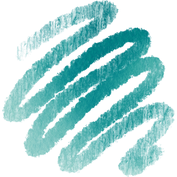 Cyan watercolor brush strokes fading into raw textured grunge inspired edges png