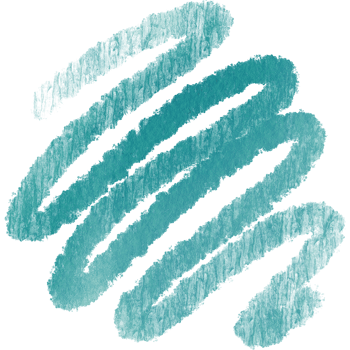 Cyan watercolor brush strokes with rough textured hand drawn grunge edges png