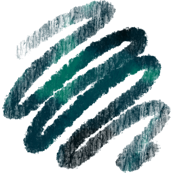 Soft Cyan watercolor brush strokes blending into textured gritty grunge edges png