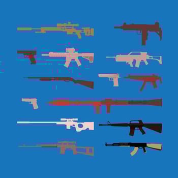 Minimalist Rifle Silhouette vector