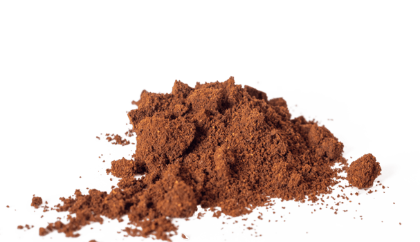Close up shot of freshly grounded coffee on the transparent background png