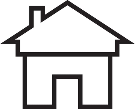 Home Residence Line Stroke Icon vector