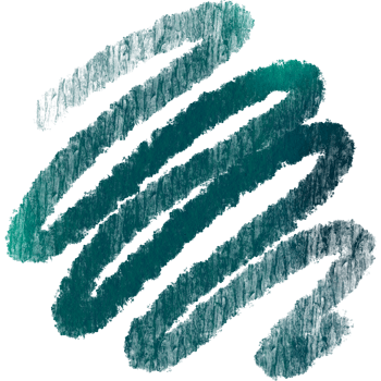 A faded Cyan stroke blending rough textures with soft watercolor effects png