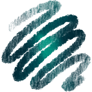 A textured Cyan brush stroke blending gritty grunge elements with smooth watercolor transitions png