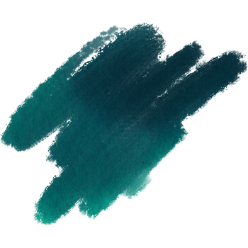 A rough edged Cyan stroke blending rugged grunge textures into gentle watercolor gradients png