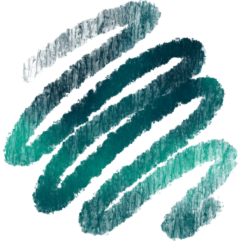A rugged Cyan stroke merging grunge details with fluid watercolor effects png