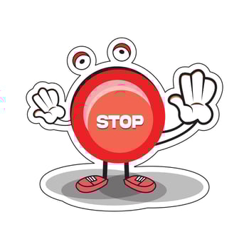 Red stop sign vector
