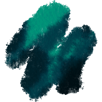 A Cyan stroke blending from rugged textures into delicate watercolor tones png
