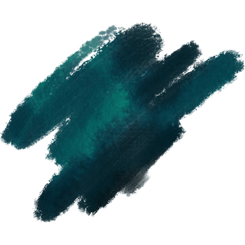 Cyan stroke fading from rough textures into smooth watercolor washes png
