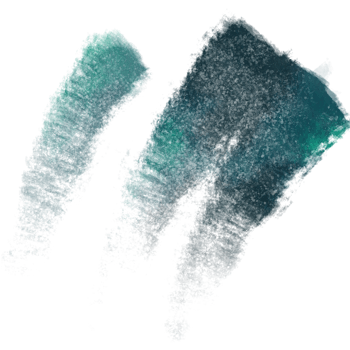 A rugged Cyan stroke dissolving into gentle watercolor hues png