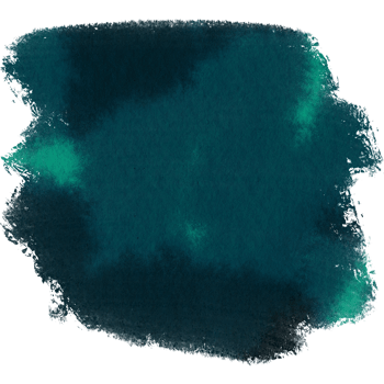 A rugged Cyan brush stroke dissolving into smooth watercolor hues png