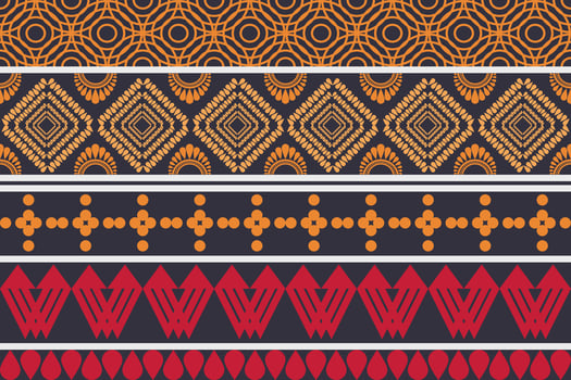 Fabric Designs Ethnic Patterns Geometric Abstract Patterns, Hand American Tribal Fabric Backgrounds, Modern Tribal for Rugs, Pillow Cases, Shirts, Pants and more. vector