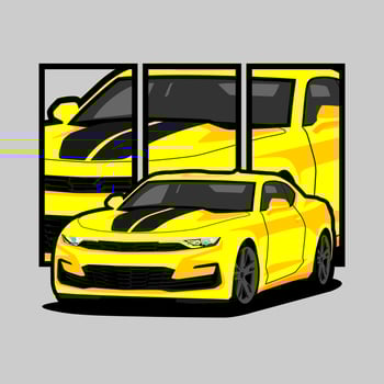 sports car model illustration vector
