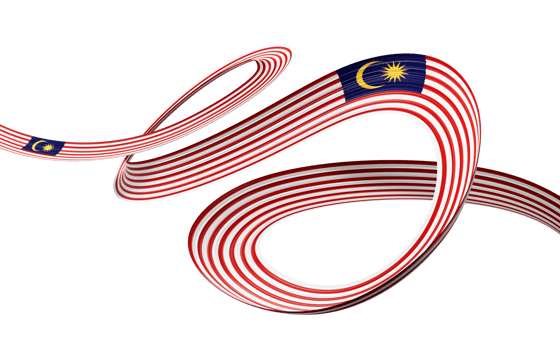 3d Flag Of Malaysia 3d Wavy Shiny Malaysia Ribbon Flag 3d illustration png