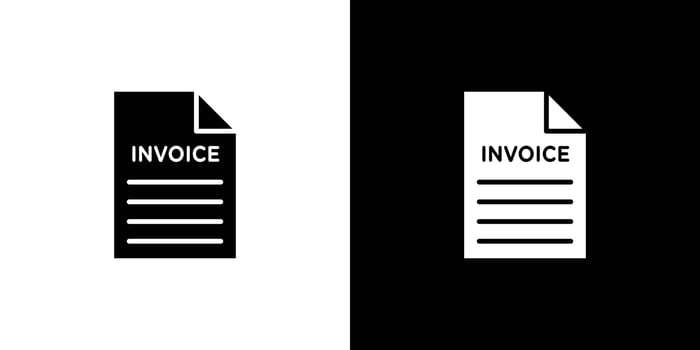 Invoice icon linear logo isolated vector