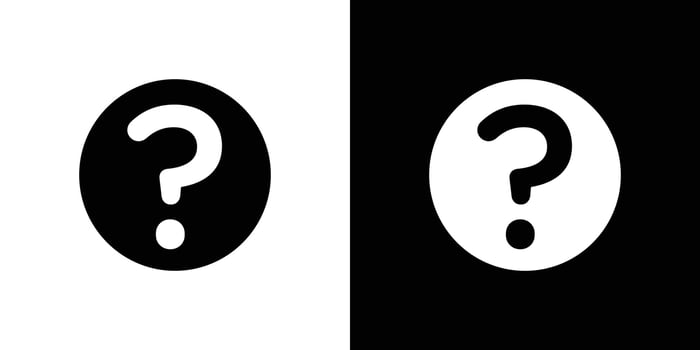 Question mark icon linear logo isolated vector