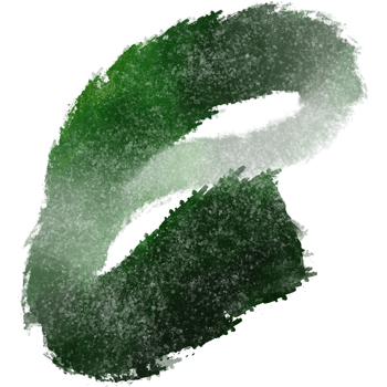 A rugged Green brush stroke dissolving into smooth watercolor washes png
