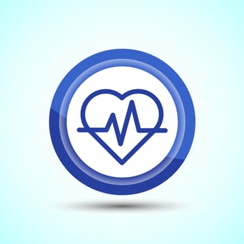Heartbeat pulse Icon Design Illustration vector