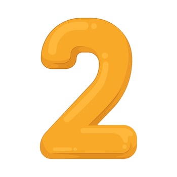 number two illustration vector