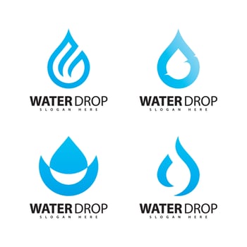 Water drop logo icon and symbol vector