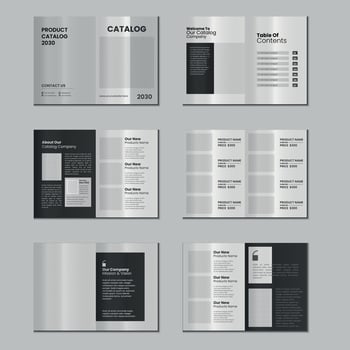 Trendy 12-Page Brochure Design vector