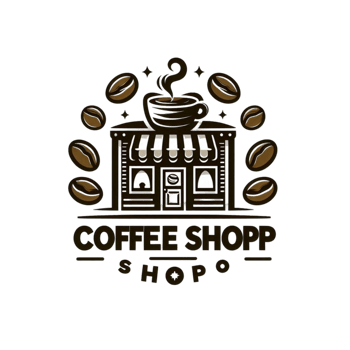 Coffee Shop Logo with Coffee Cup png