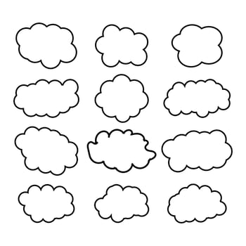 Some cloud shape border design vector