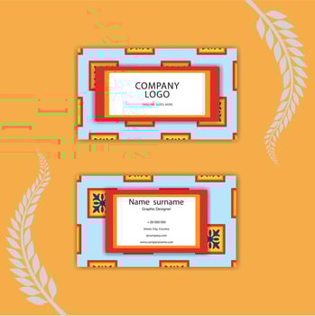 Print abstract business card template. vector