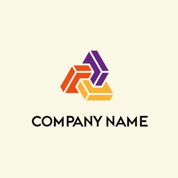 Modern Geometric Triad Logo Design - Vibrant and Versatile vector