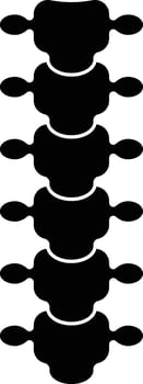 Human Spine, Spinal Code Backbone Icon vector
