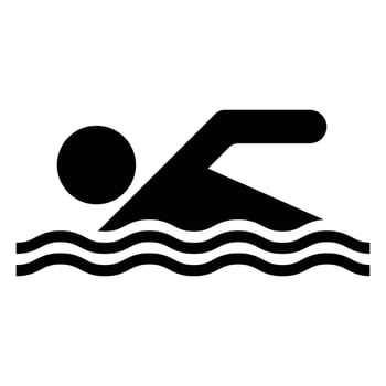 Simple Swimming Icon for Fitness and Leisure Use vector