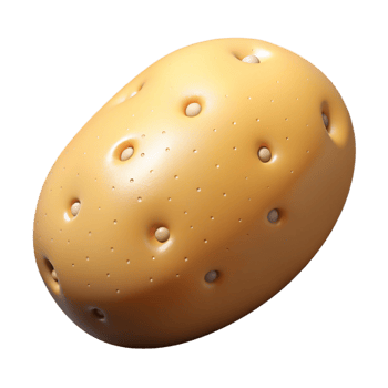 A potato with holes in it png