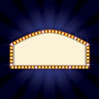 Cinema retro with sparking color vector