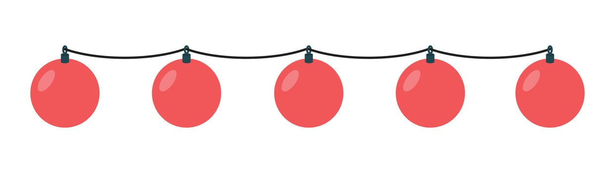Lamp red christmas with blank background vector