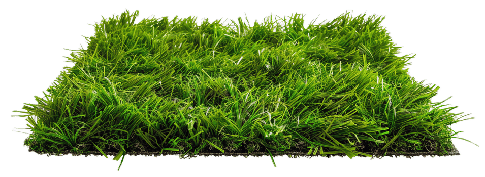 Synthetic grass square for landscaping or sports. png