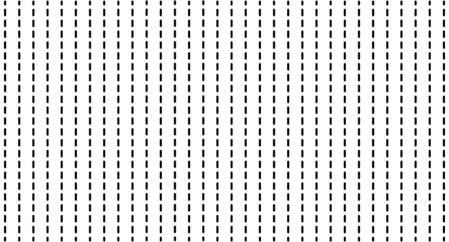 Vertical hand drawn dotted straight line sewing stitch indigo hand drawn line. vector