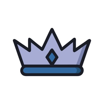 Luxury Five-Point Crown Design vector