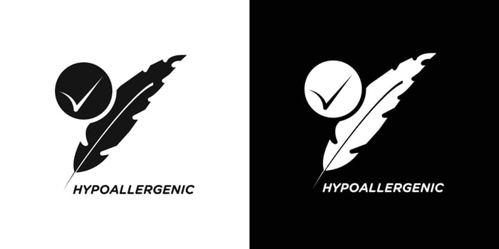 hypoallergenic icon Flat set outline vector