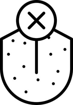 Loss Sense Of Taste Line Icon vector